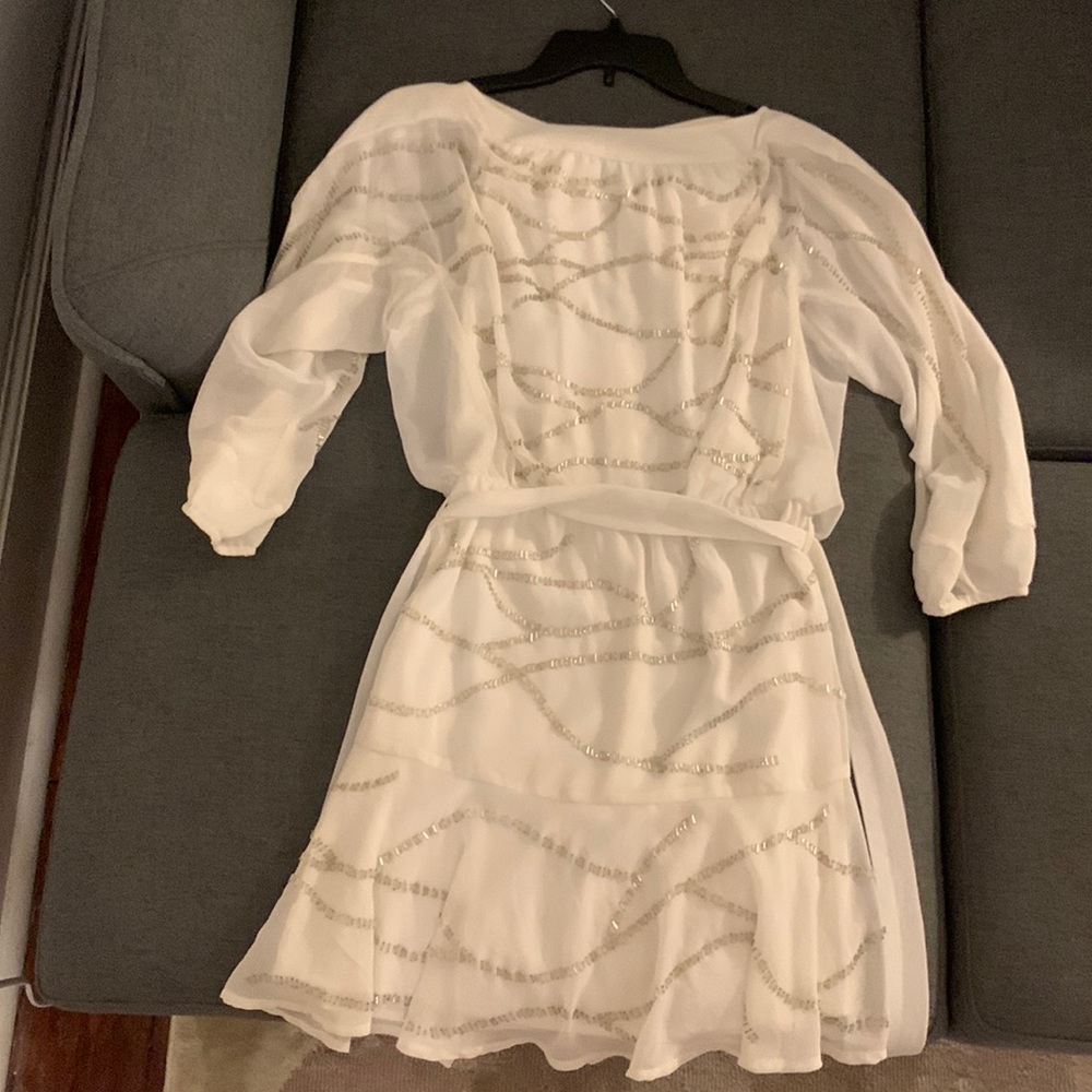 All Saints white beaded dress